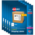 Full-Sheet Printable Shipping Labels, 8.5" x 11" Customizable Stickers, White, 500 Blank Mailing Labels, Great for