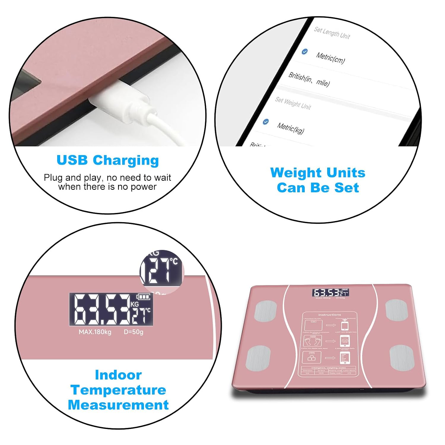 Intelligent Body Fat Scale, a Simple and Practical Digital Scale That can be Connected to a Mobile Digital Bathroom