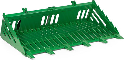 72in Fine Grade Skeleton Rock Bucket Fits John Deere Hook & Pin Tractors, Open-Tined Bottom for Fine Grade Sifting