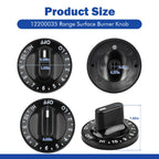 FormaMount (2 Pack) 12200035 Gas Stove Surface Burner Knob Kit