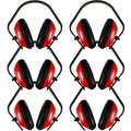 6 Pcs Soundproof Earmuffs Hearing Protection, Red