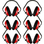 6 Pcs Soundproof Earmuffs Hearing Protection, Red