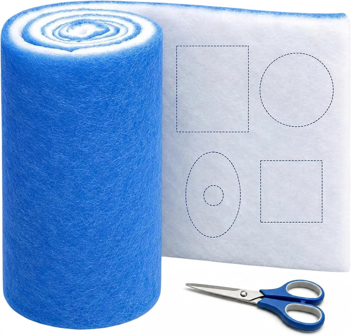 Aquarium Filter Floss 12 x 72 x 0.75 Inch, Cut-to-Fit Filter Media Pad