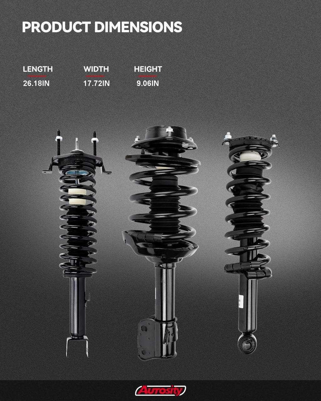 AUTOSITY Front Complete Struts Shocks Absorber with Coil Spring Assembly Replacement for 2005-2009 Legacy 2 PCS 172499 172498