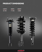 AUTOSITY Front Complete Struts Shocks Absorber with Coil Spring Assembly Replacement for 2005-2009 Legacy 2 PCS 172499 172498