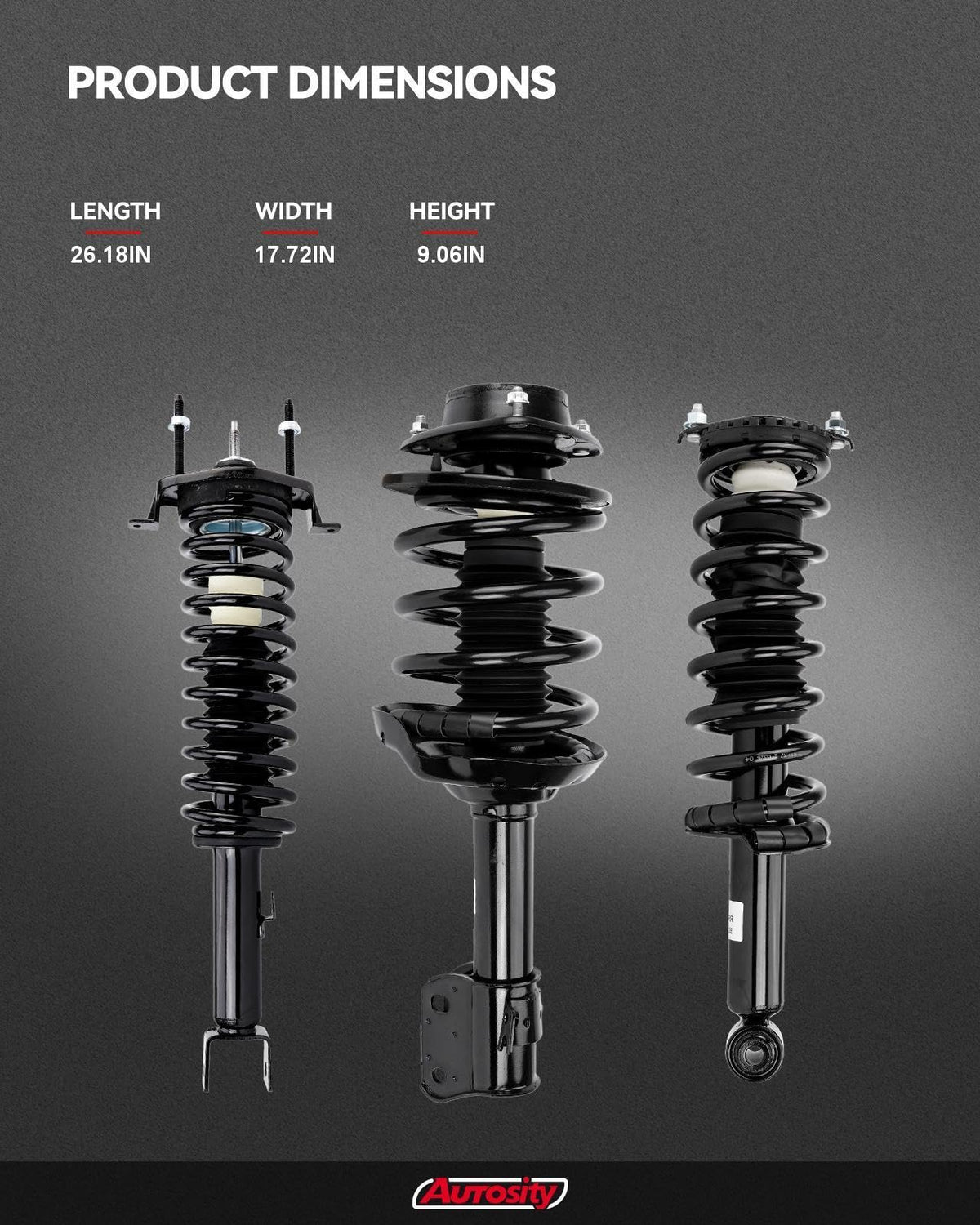 AUTOSITY Front Complete Struts Shocks Absorber with Coil Spring Assembly Replacement for 2005-2009 Legacy 2 PCS 172499 172498
