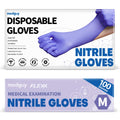 Flexx Nitrile Disposable Gloves, 4.2 Medical Exam Blue Violet 100 M