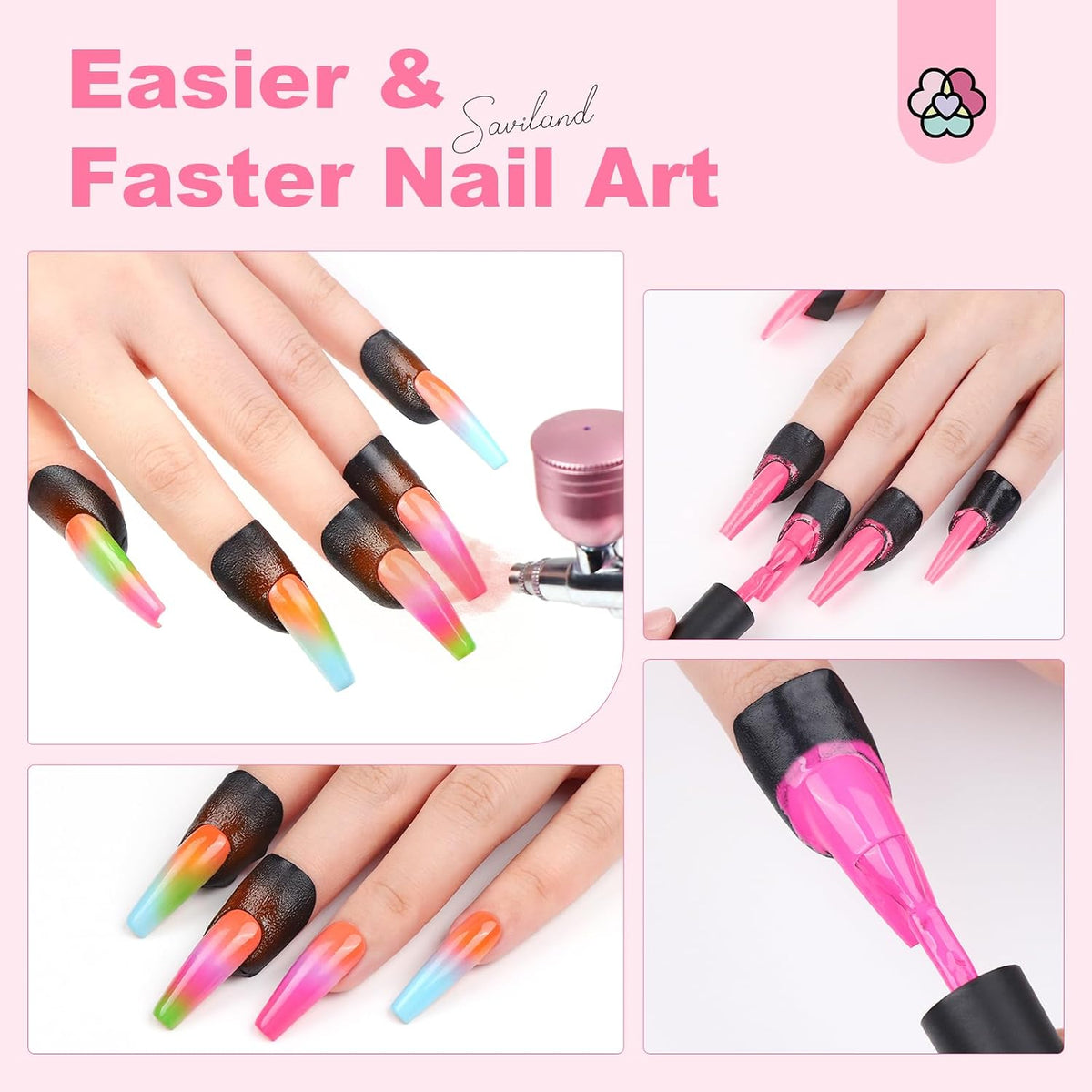 100PCS U-Shaped Nail Polish Protector for Fingers