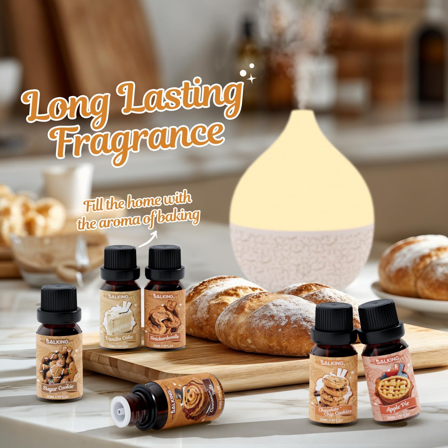 Bakery Fragrance Oils, Essential Oils Set for Diffuser for Home | Diffuser Oil for Candle Making Scents, Chocolate