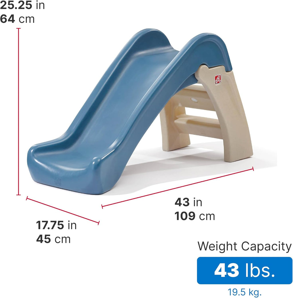 Play & Fold Junior Slide, Kids Indoor/Outdoor Play Slide, Backyard Playground Set, Easy Grip, Wide Ladder, Outside