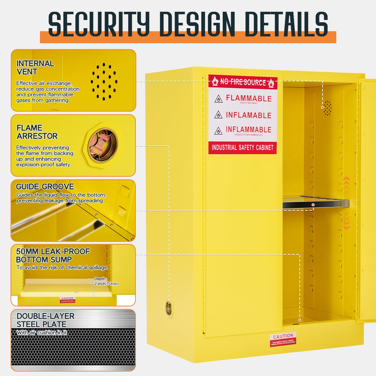 30 Gallon Flammable Safety Storage Cabinet