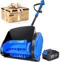 Electric Cordless Snow Shovel, 14.4-Inch | 24V | 5.0Ah Brushless Cordless Snow Blower with Battery and Charger, 26ft
