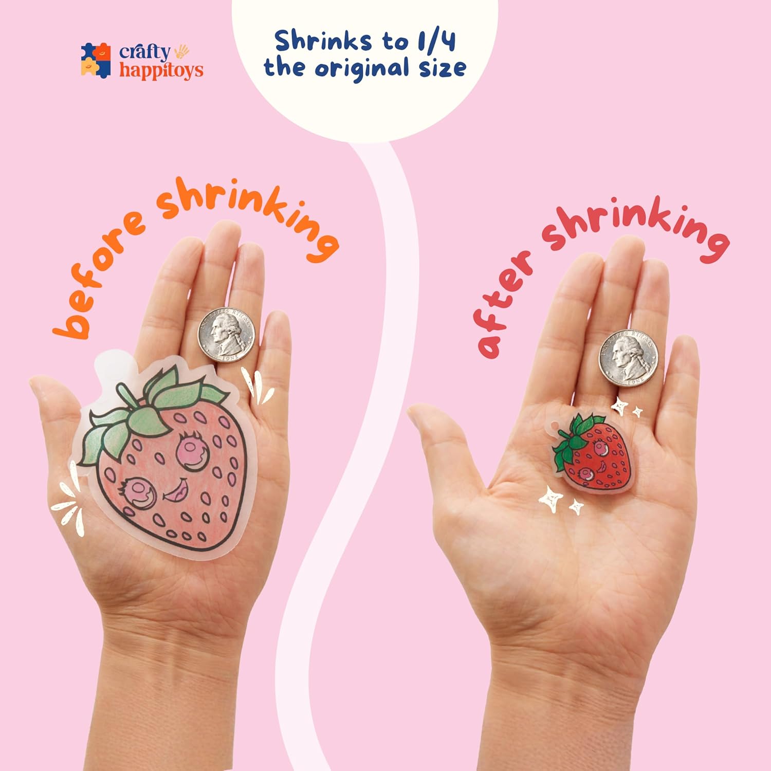 Shrink Art Sheets - Craft Kit for Kids - Art and Craft for Kids - Shrink Plastic Sheets with 30 Pre Cut Charms - DIY