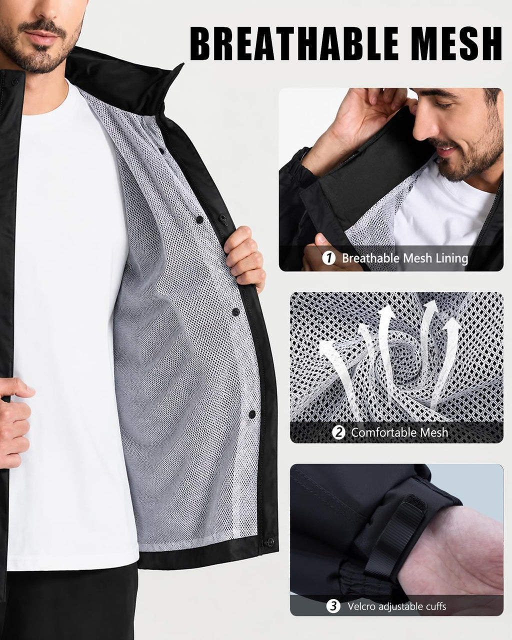 Rain Jacket for Men and Women, Waterproof Lightweight Rain Suit with Pants