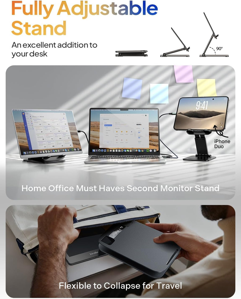 iPad Stand Tablet Holder for Desk, Kindle Accessories Stand for Apple