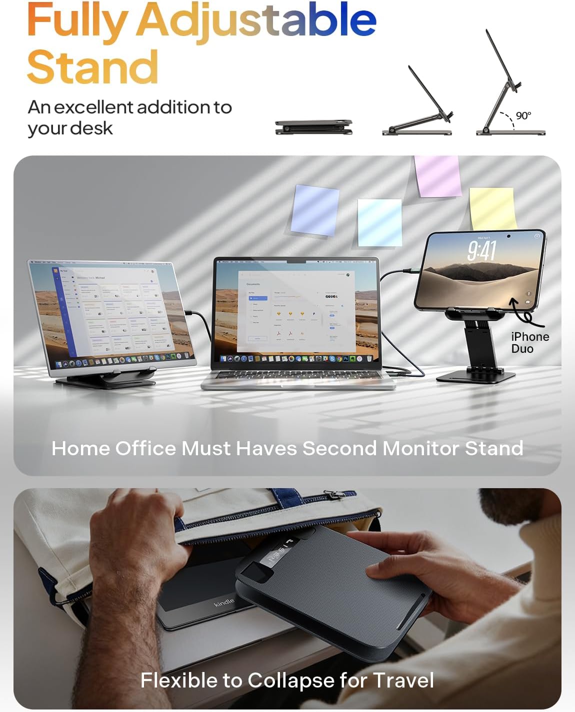 iPad Stand Tablet Holder for Desk, Kindle Accessories Stand for Apple