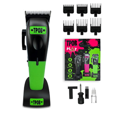 Play Professional Hair Clippers for Men — 7500 RPM Barber Clipper with Rubber Grips, Cordless Rechargeable Hair