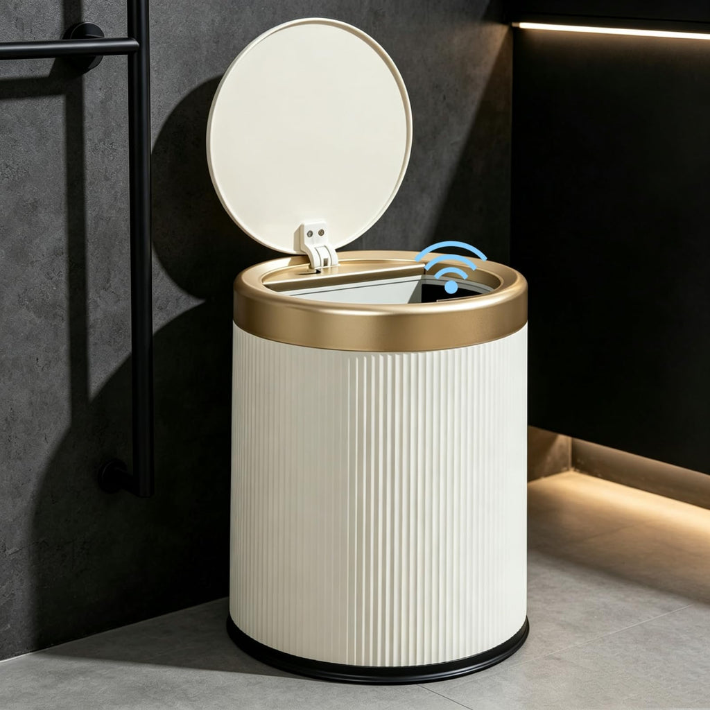 Bathroom Trash Can with Lid, Automatic Motion Sensor Trash Can