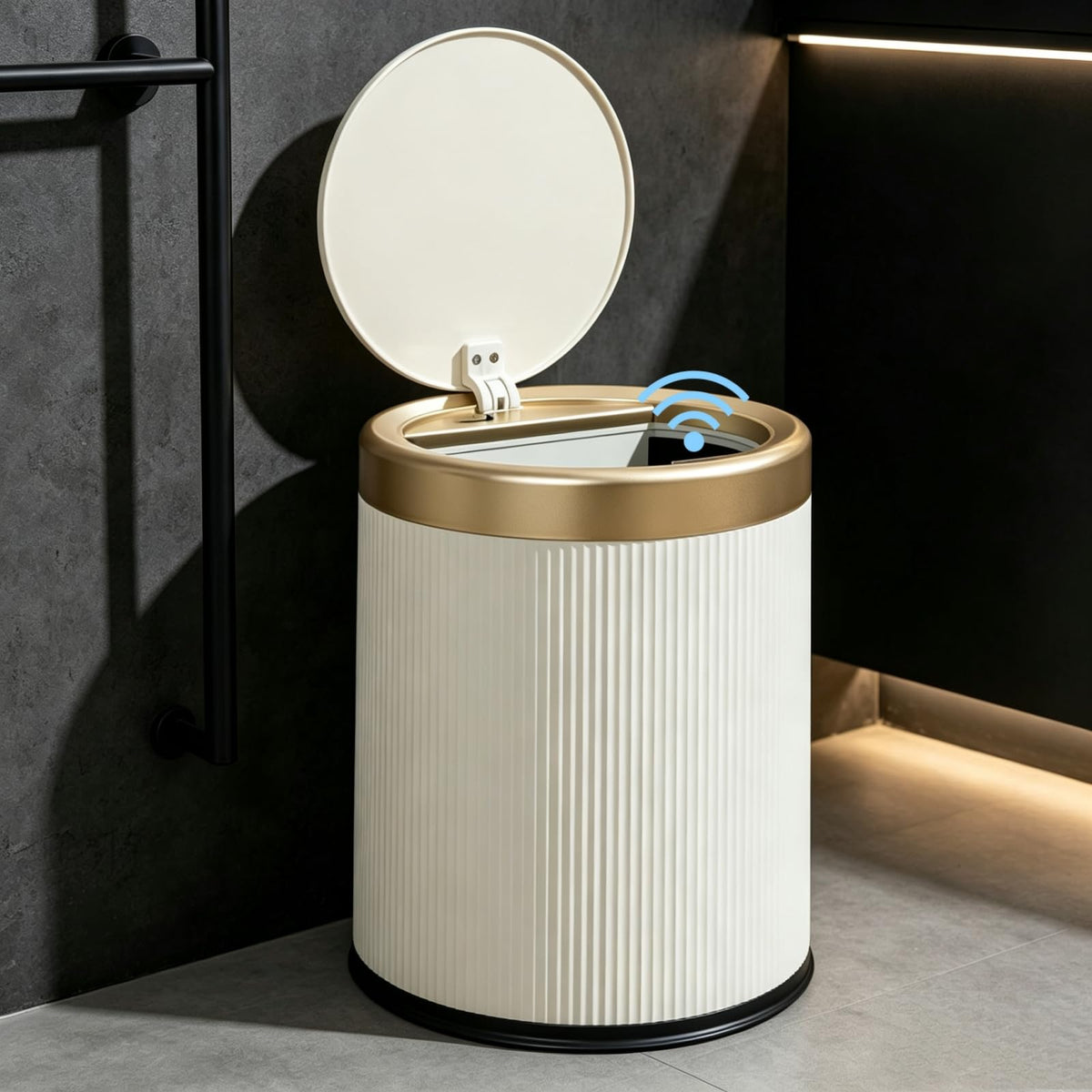 Bathroom Trash Can with Lid, Automatic Motion Sensor Trash Can