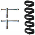 Alesis Assembly Rack Tool 2 Pack - Sliding Bar Drum Head Tuning Key and 5 Pack Drum Cable Wrap Bundle