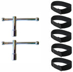 Alesis Assembly Rack Tool 2 Pack - Sliding Bar Drum Head Tuning Key and 5 Pack Drum Cable Wrap Bundle