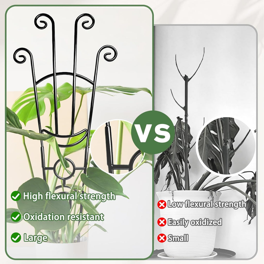 32.6in Monstera Plant Support Stakes for Indoor Plants, Metal Garden Plant Trellis for Climbing Plants, Pothos Vine