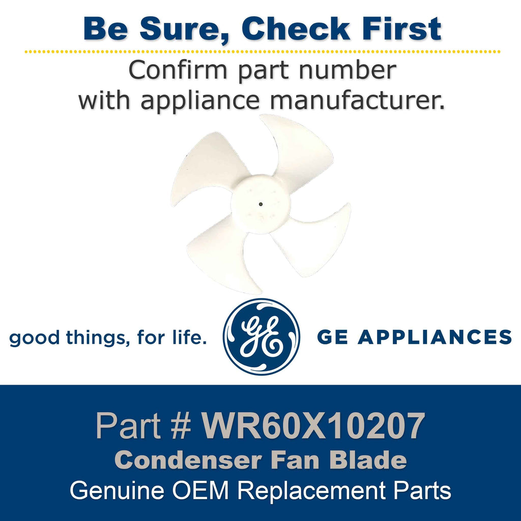 GE Appliances WR60X10207 Genuine OEM Condenser Fan Blade for Refrigerators