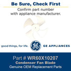 GE Appliances WR60X10207 Genuine OEM Condenser Fan Blade for Refrigerators