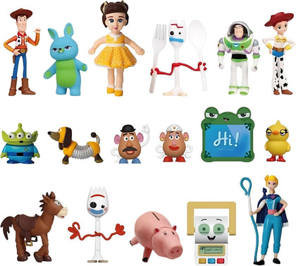 for Toy Theme Story 17Pcs Cartoon Figures Set, Cute Figurines Table Decorations Birthday Party Decorations Car
