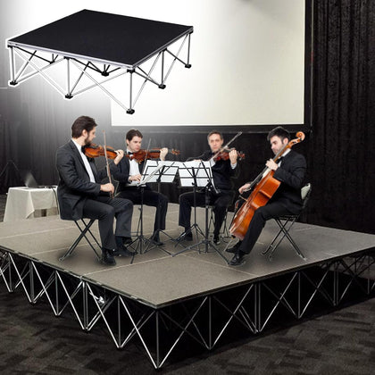 Portable Stage Folding Stage Risers Modular System for Musicians, Indoor Outdoor Events Stage Platform, 8" 16" 24"