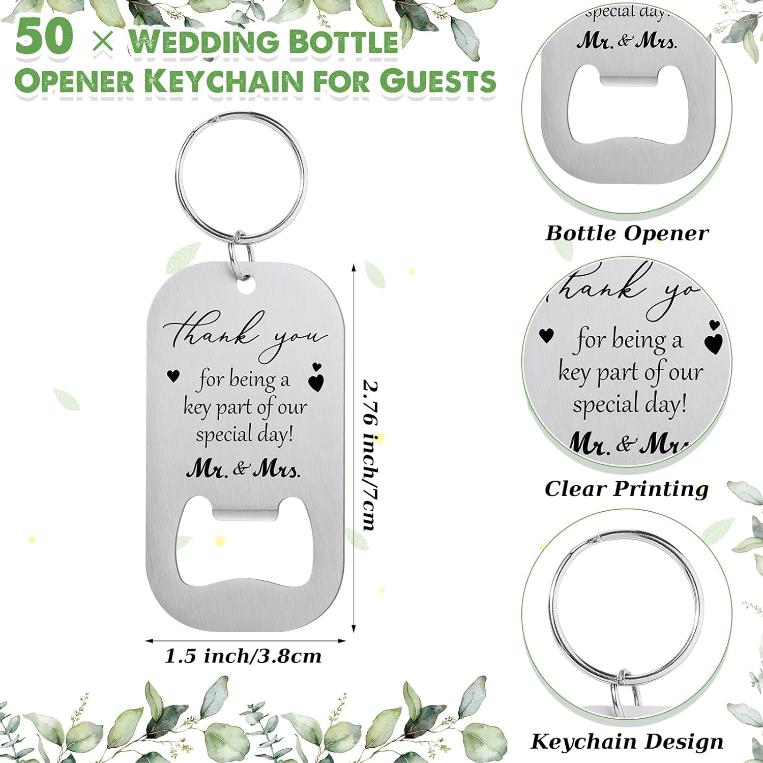 50 Sets Wedding Favors for Guests, Thank You Gifts for Guests