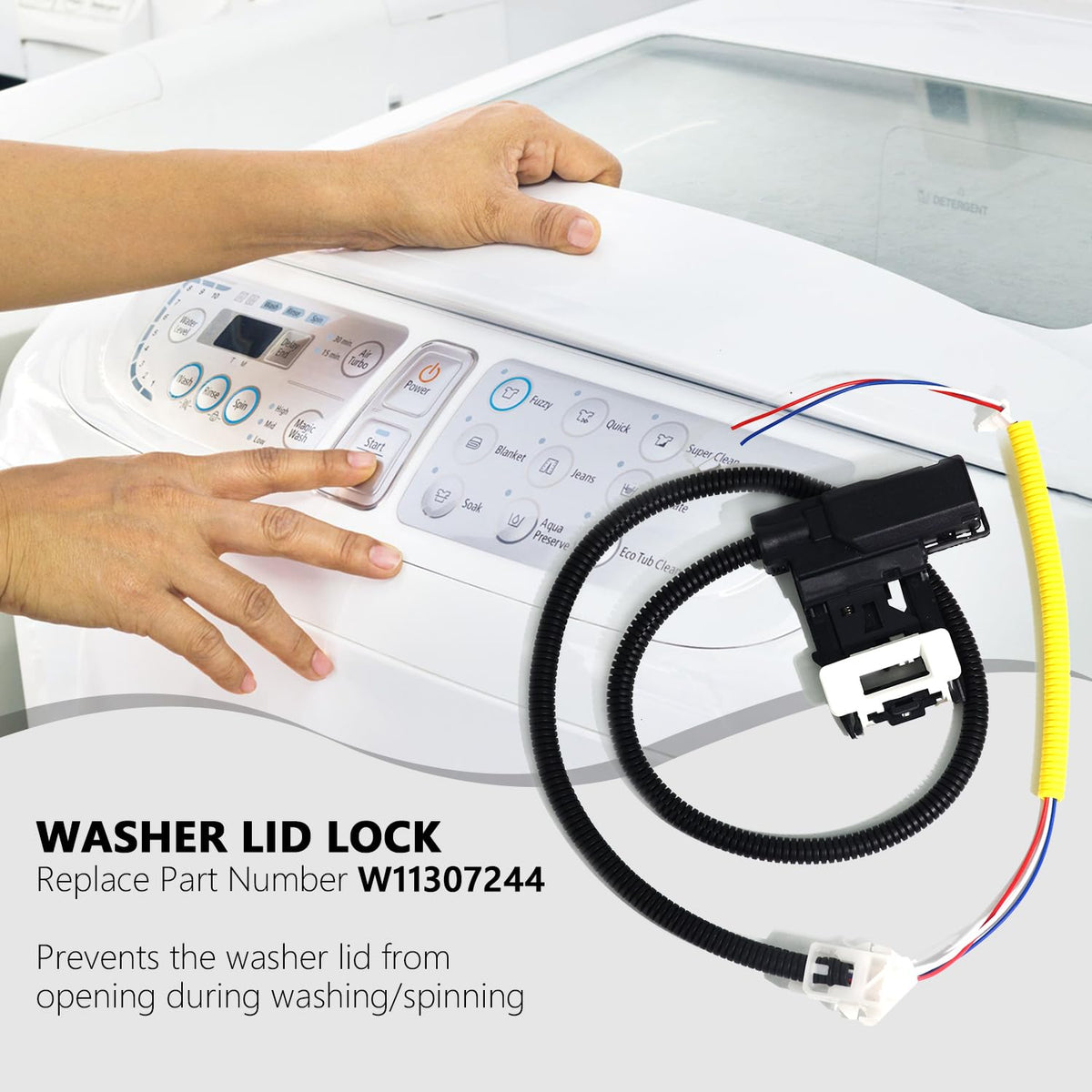 W11307244 Washer Lid Lock (3 Wire) Washer Door Lock