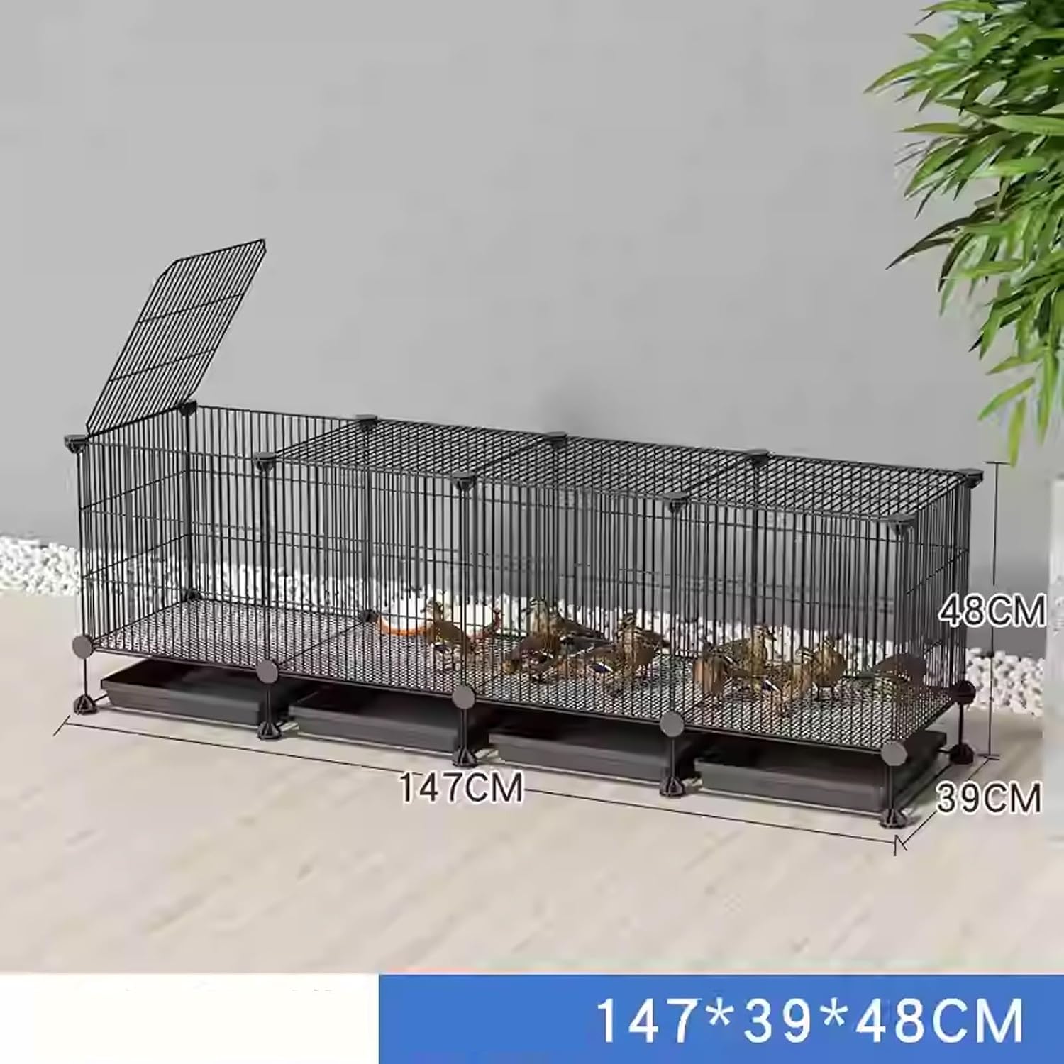 Metal Chicken Coops Removable Chicken Cage Encrypted Gap 1.3cm Small Animals House Duck Cat Playpen Rabbit Hutch for