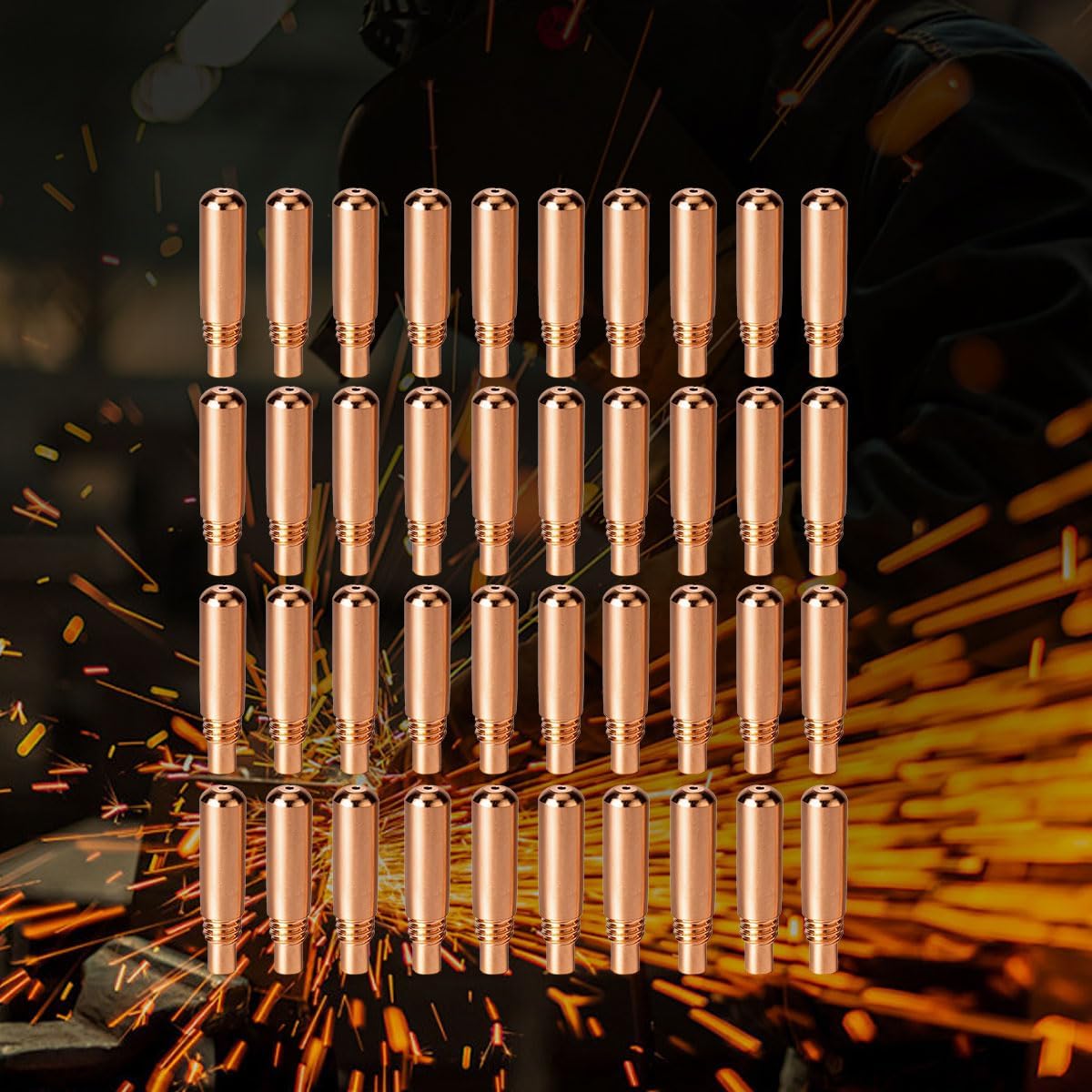 40-PK MIG Welding Contact Tips .035"(0.9mm) for Miller MDX Series Acculock Multimatic MIG Gun MDX-100 MDX-250 Use with Miller MDX Diffuser D-M100 D-M250 T-M035