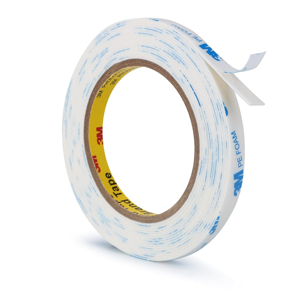 3M Double Sided Tape 0.39"×16.5Ft No Damage Removable Wall Tape, White