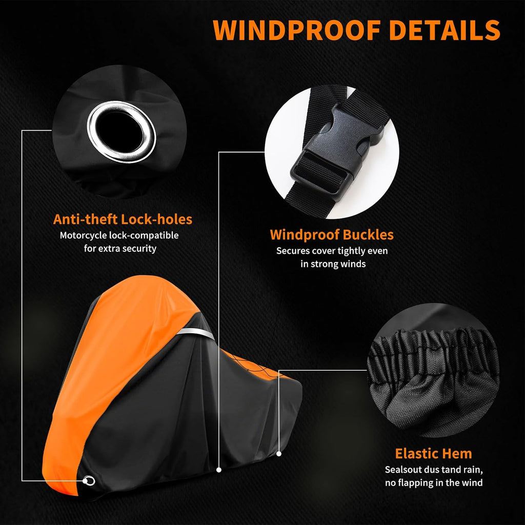 Motorcycle Cover 420D Waterproof Touring Side Box Cover