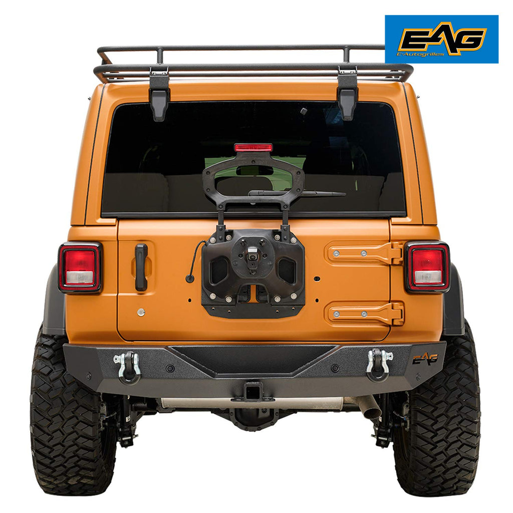 EAG Rear Bumper Rock Crawler with Parking Sensor Bracket Fit for 2018-2026 Wrangler JL