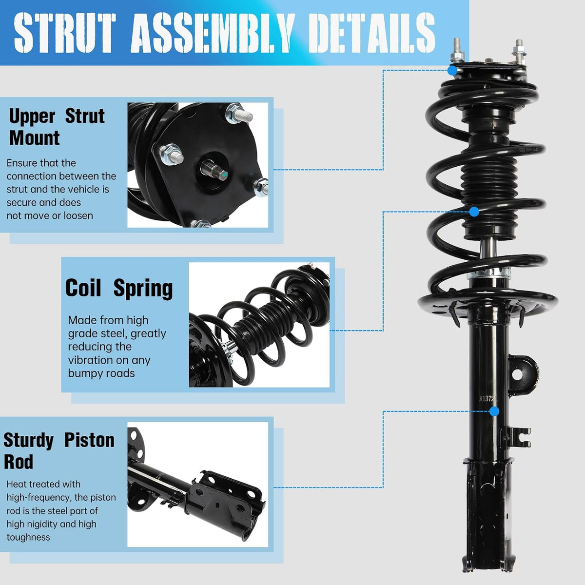 Front Struts Assembly w/Coil Spring 272620 272621, Set of 2
