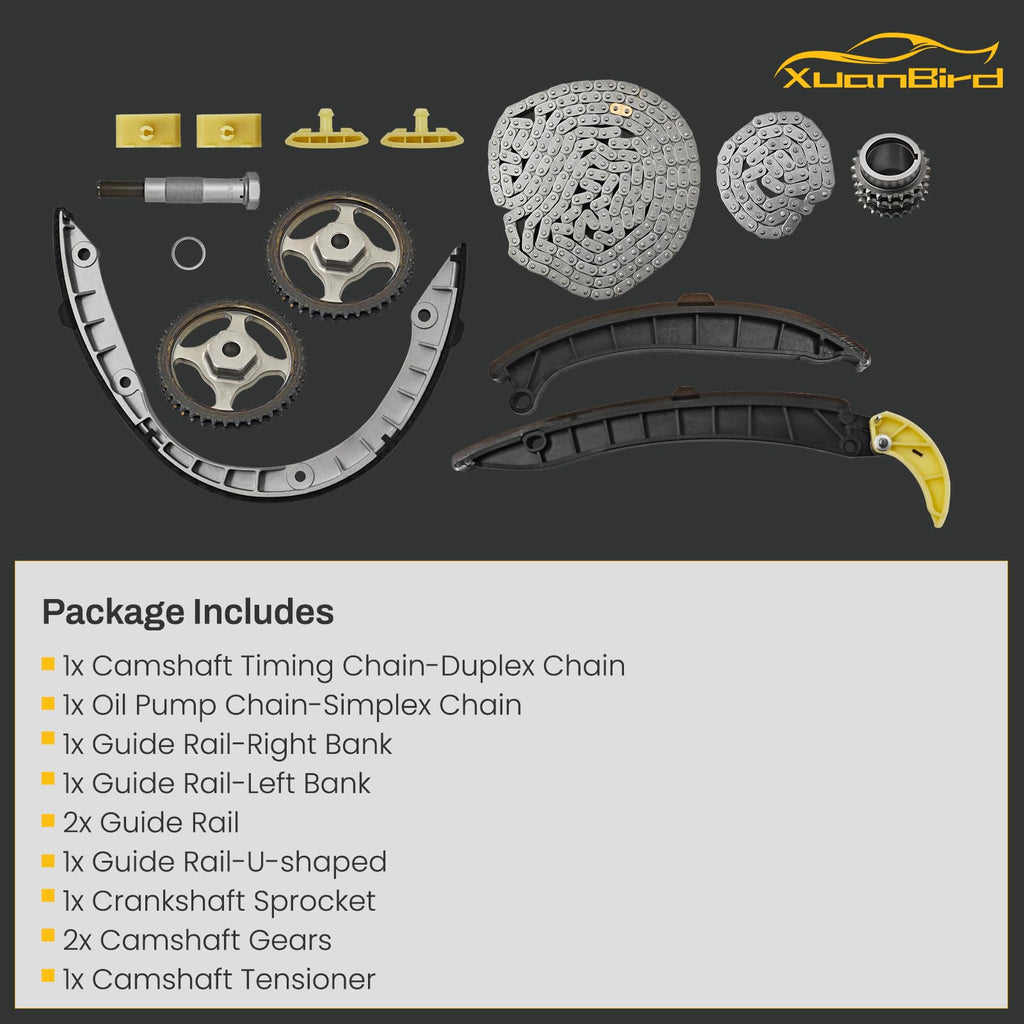 11PCS Timing Chain Kit for Porsche Cayenne 2008-2018, Panamera 2010-2016