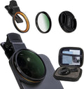 52MM Circular Polarizer Filter, Ultra Slim Multi-Coated CPL Lens Filter, Clip-on Phone Camera Filter Kit, Compatible