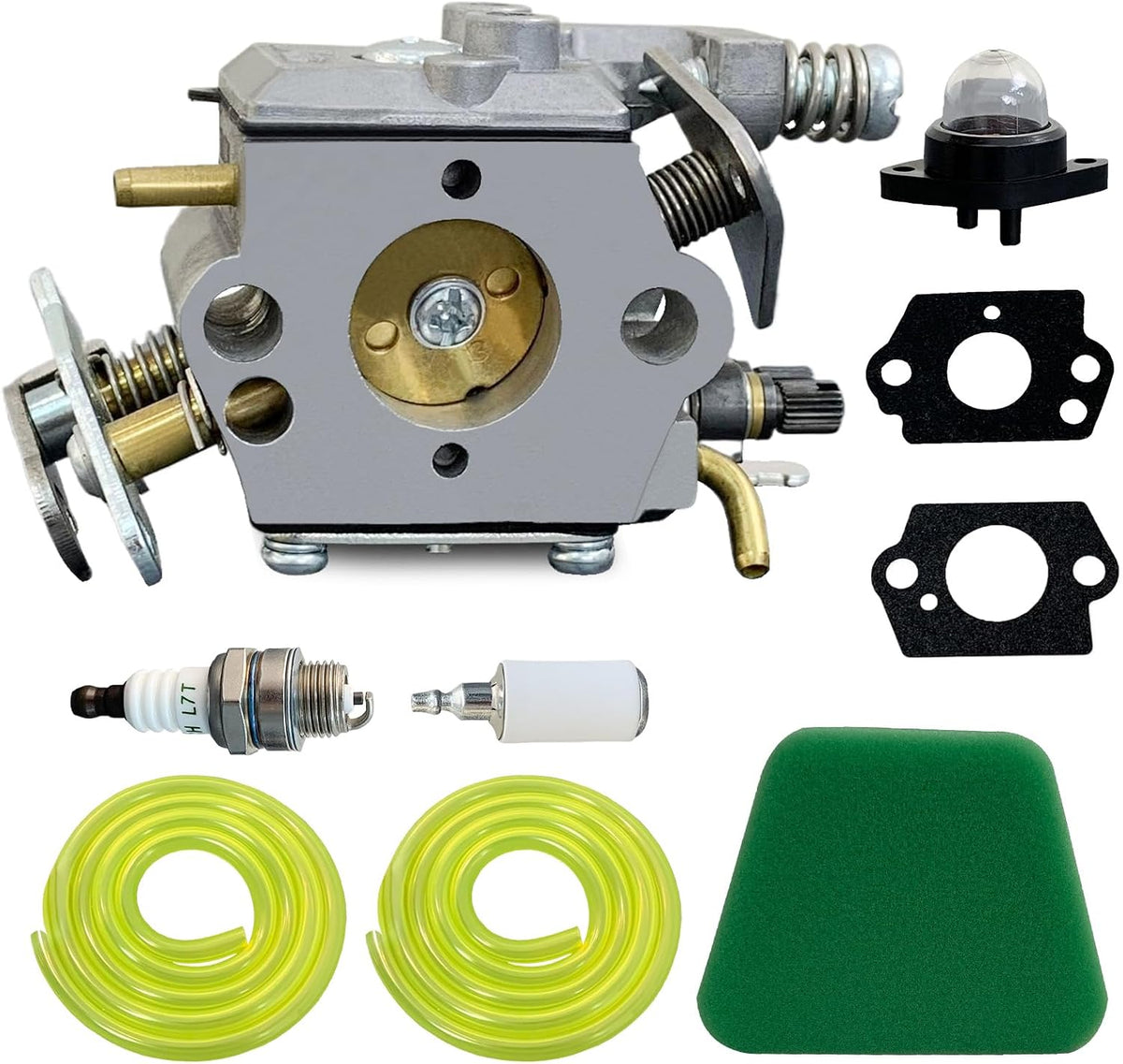 Ruixing OEM 1950 2050 2150 Carburetor For Poulan Chainsaw Parts 1900 2055 2175 2350 2375 2450 2550 222 260 262 Wild Thing Chainsaw Replaces 545081885 530069703 C1Q-W8 C1Q-W14 WT891 WT-324