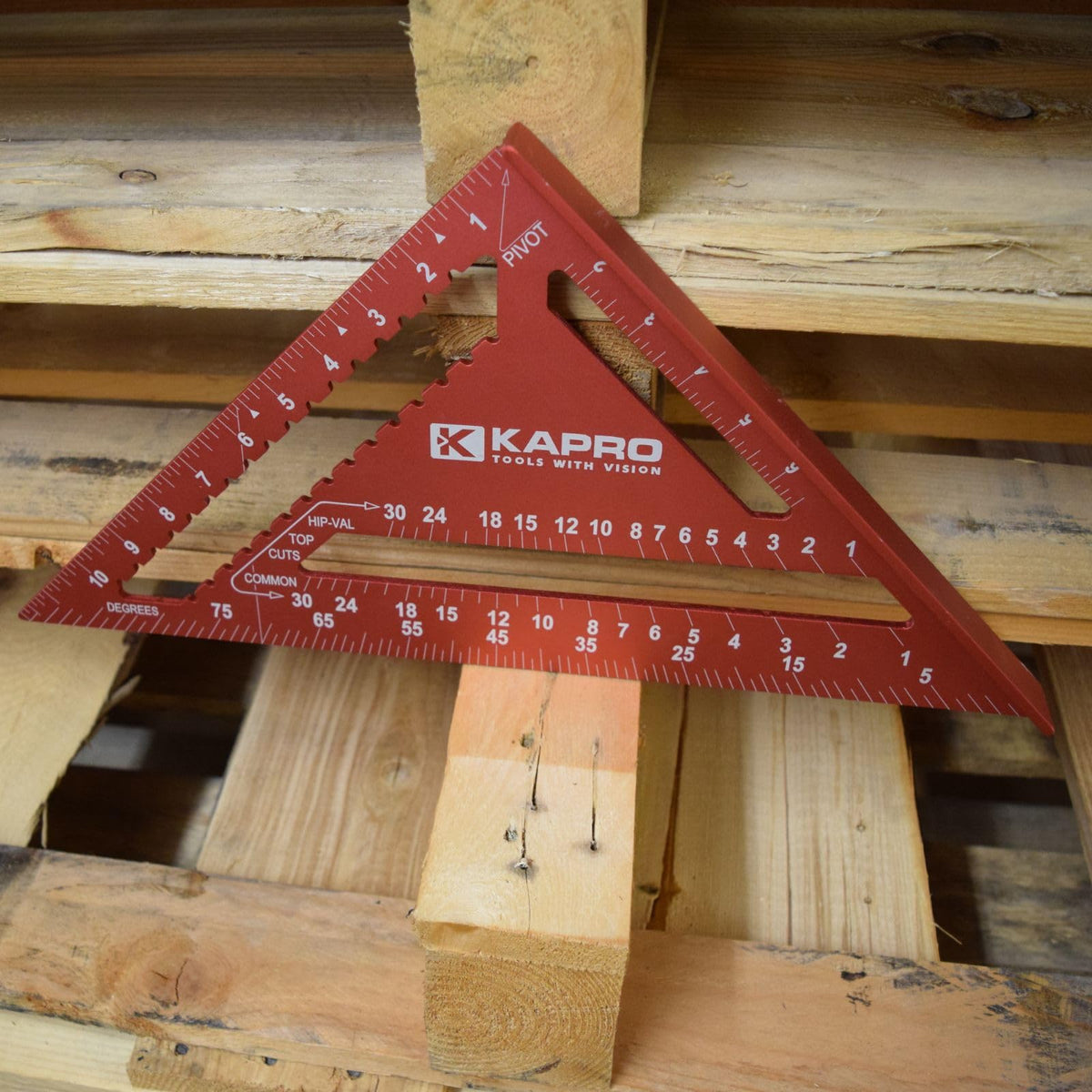 Kapro 446 High Definition Anodized Rafter Square - Red - 7 Inch
