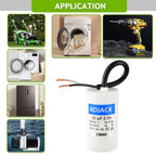 BOJACK Run Capacitor 40 uF MFD 250V AC 40 MFD CBB60 2 Wire 50/60Hz Cylinder Motor Run Capacitor for Motor Blower air Compressor and air Conditioner Compressor Replacement Part
