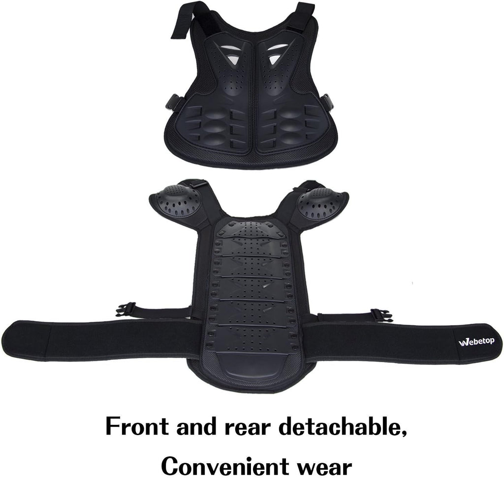 Kids Dirt Bike Chest Protector Motocross Adjustable Youth Chest Protector Shock-Resistant Dirt Bike Gear for ATV