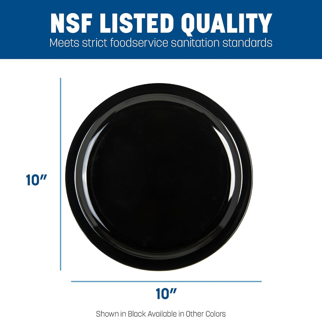 Kingline 10in Melamine Dinner Plate, 48 Count