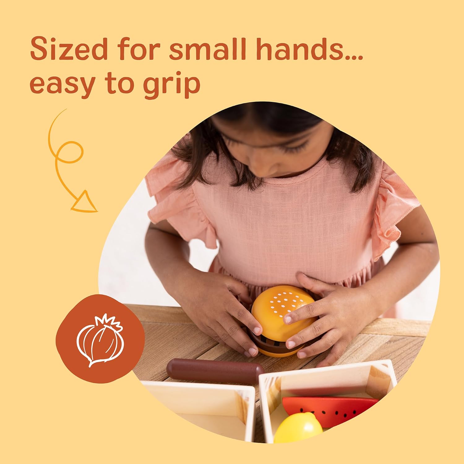 Melissa & Doug Food Groups, 21-Piece Wooden Toys Set of Pretend Play Food & Kids Play Kitchen Accessories, Preschool