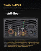 750W PSU 80 Plus Gold Power Supply Fully Modular Standard ATX Active PFC