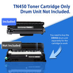 TN450 Toner Cartridge Replacement for Brother TN450 Series 2p Black