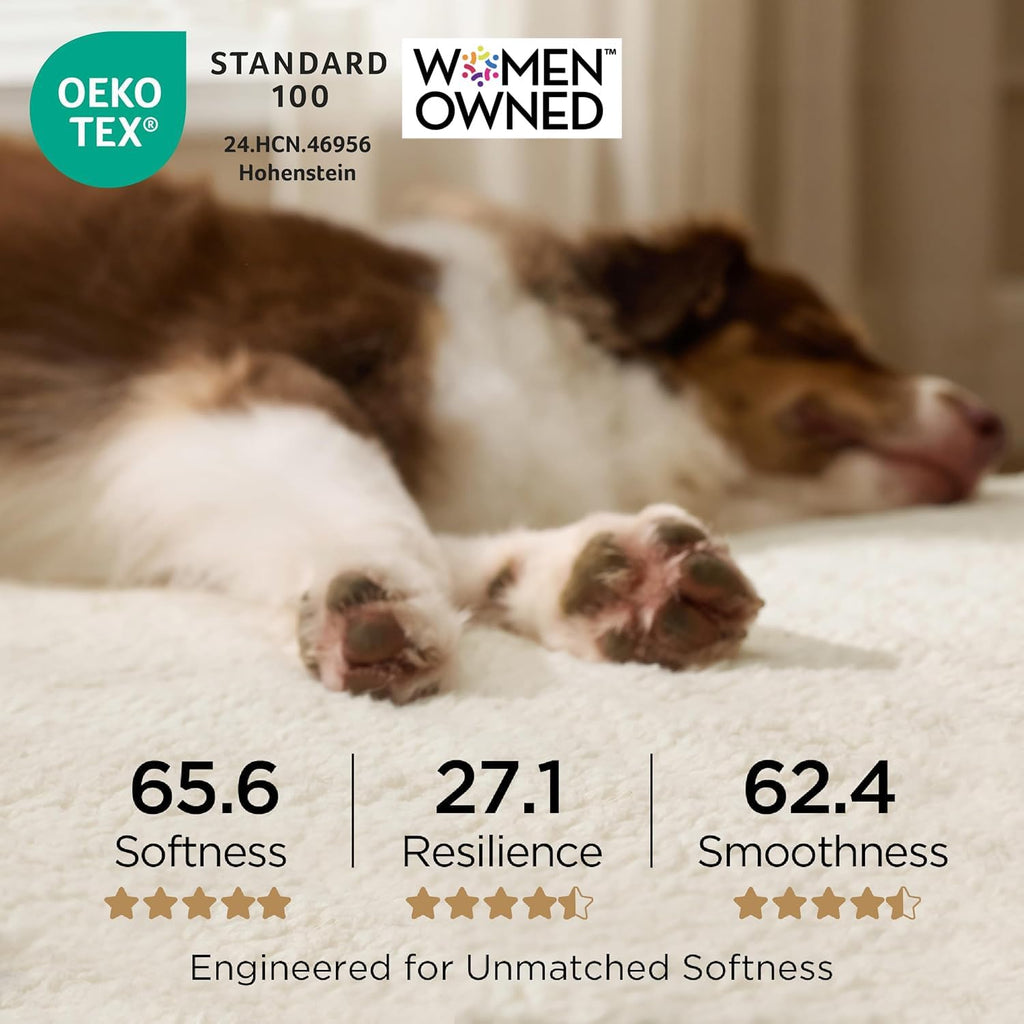 Dog Beds Large Sized Dog - Comfy Flat Pet Beds with Removable Washable Cover, Orthopedic Egg Crate Foam Puppy Mat