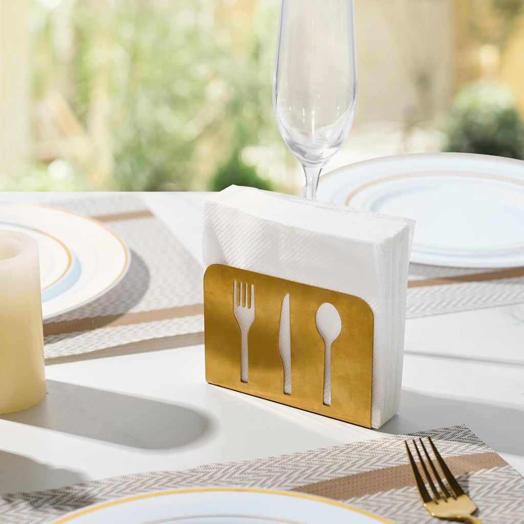 Disposable Paper Napkins, 1-Ply 4.9x4.9 Folded, 2000 Count, White
